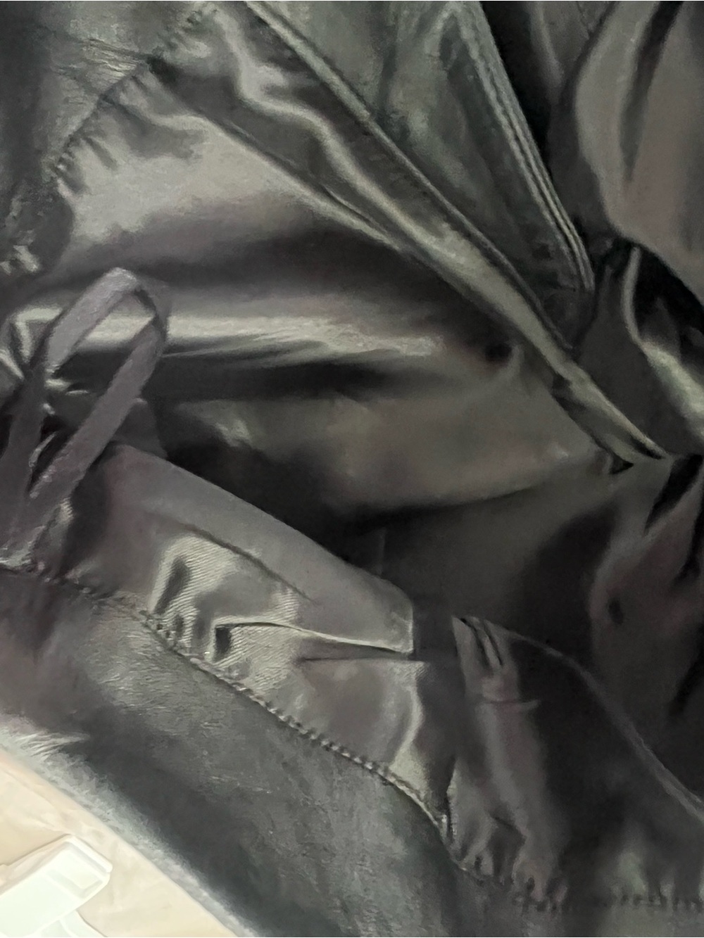 Isabela Kristina Vintage Y2K Black Genuine Leather Pants Straight Leg - Picture 7 of 10